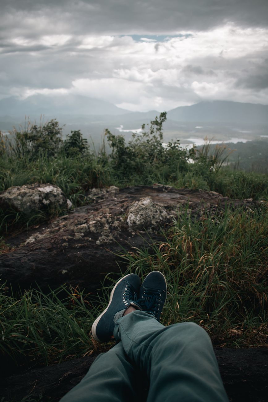 Travel writer documenting mountain landscape