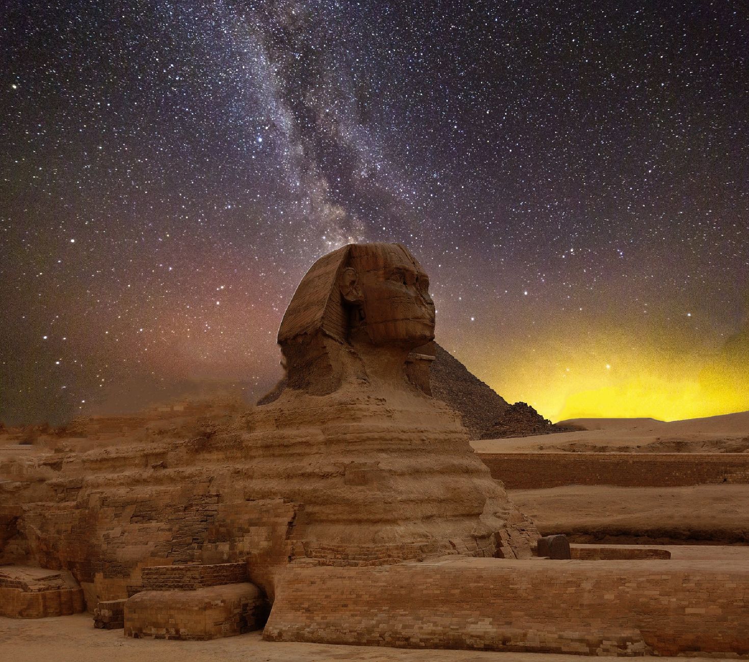 Starlit desert sky