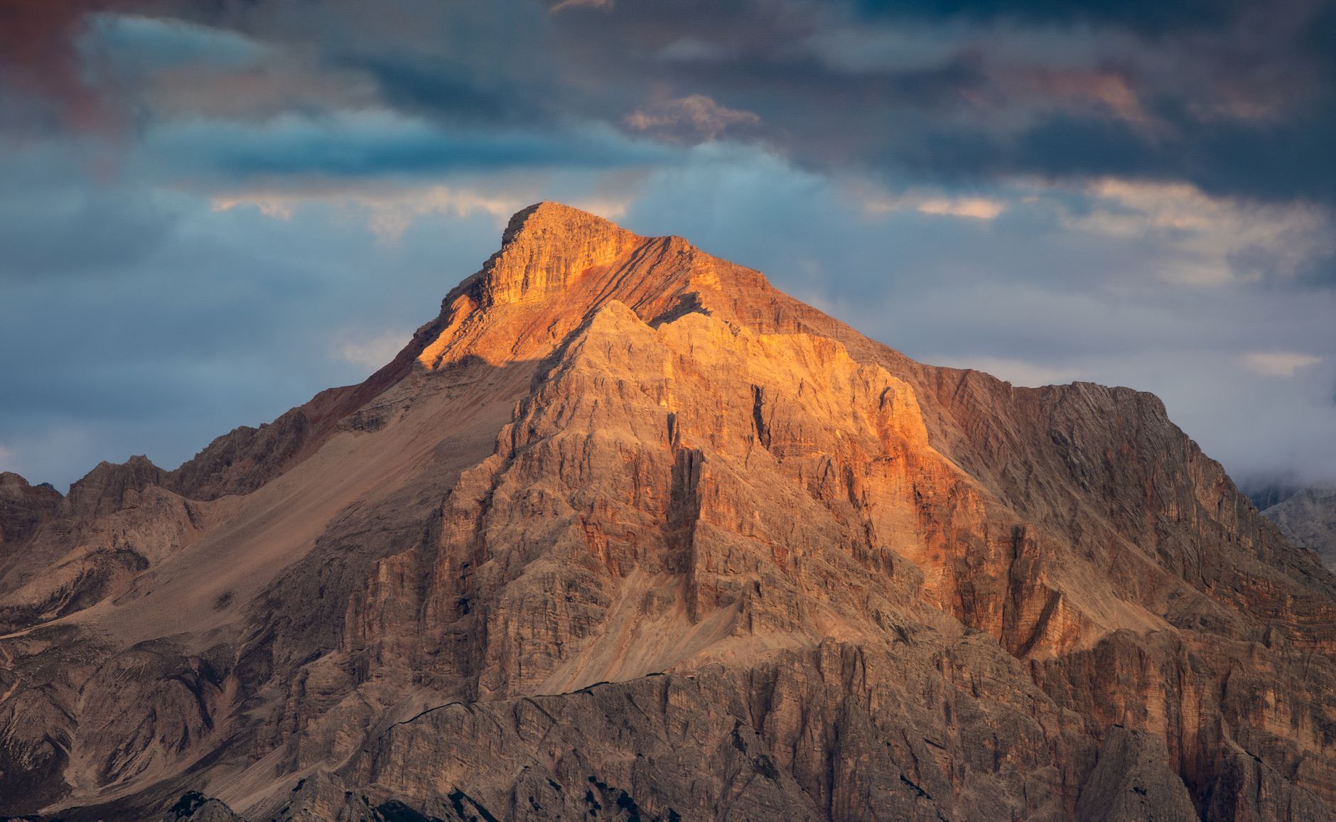 Alpine panorama in Dolomites Italy